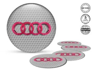 Audi Adesivi Cerchio Stile Loghi Cupola Stilosi